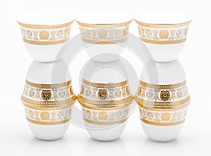 Arabian coffee cups in tower shape