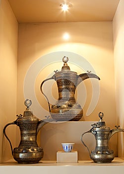 Arabian coffee pots and cup