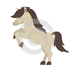 Arabian horse icon vector illustration. Cartoon style