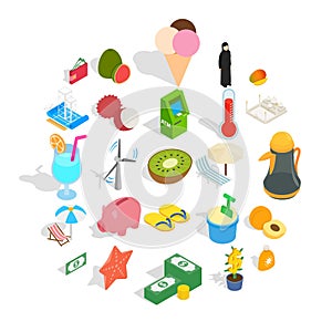 Arabian icons set, isometric style