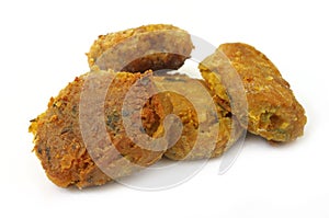 Arabian Kabab of fried meat photo