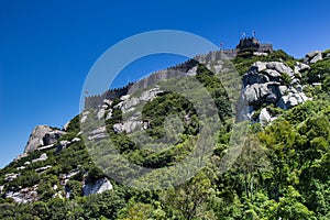 Arabian moorish castle on the hill. Sintra, Portugal