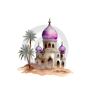 Arabian night clipart, isolated vector illustration