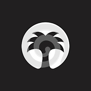 Arabian night palm date tree logo vector