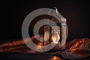 Arabian Nights: Enchanting Lanterns in the Desert. Generative AI