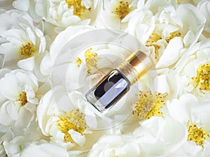 Arabian oudh attar perfume or agarwood oil fragrances with Rose in mini bottle.