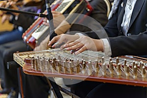 Arabian Qanon Musical Instrument Playing photo