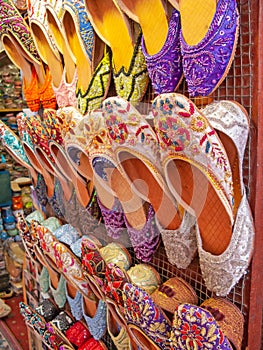 Arabian Shoes at Dubai Textile Souk