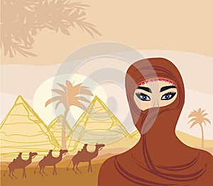 Arabian woman in the desert