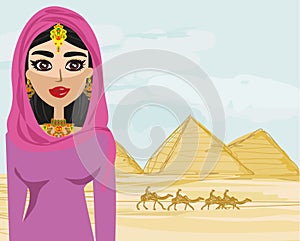 Arabian woman in the desert