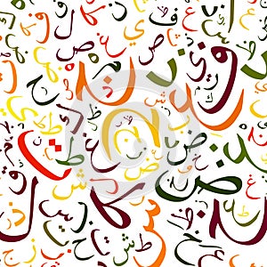 Arabic alphabet background photo