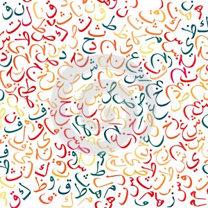 Arabic alphabet texture background