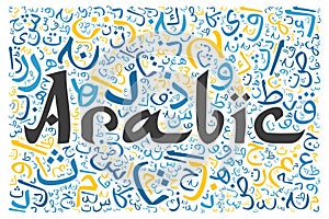 Arabic alphabet texture background