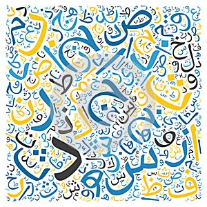 Arabic alphabet texture background