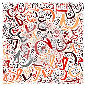 Arabic alphabet texture background