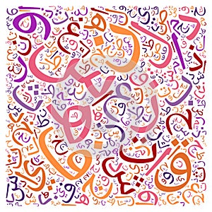 arabic alphabet texture background