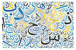 arabic alphabet texture background