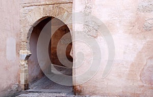 Arabic arch door in Granada