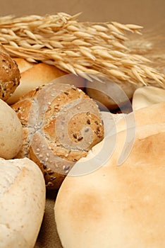 Arabic bread and cerea photo