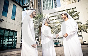 Arabic business men spending together