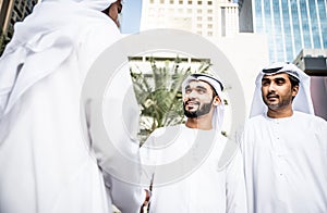 Arabic business men spending together