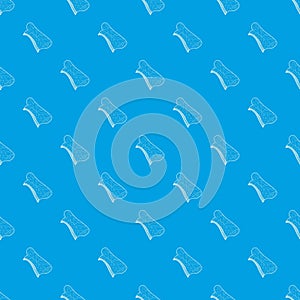 Arabic carpet pattern vector seamless blue