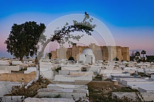 Arabic cemetery next to Ribat in Monastir, Tunisia