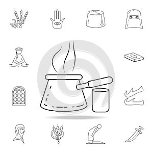 arabic coffee icon. Detailed set of Arab culture icons. Premium graphic design. One of the collection icons for websites, web desi