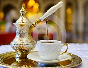 Arabic Coffee pot traditional. Saudi Coffee Dallah