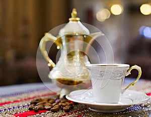 Arabic Coffee pot traditional. Saudi Coffee Dallah