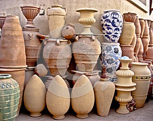 Arabic colorful pottery