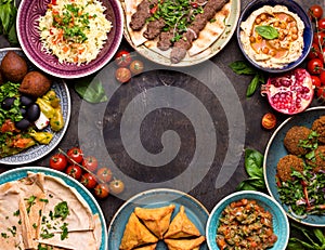 Arabic dishes background