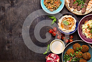 Arabic dishes background