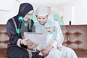 Arabic family use smart home system