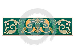 Arabic Floral Seamless Border. Traditional Islamic Design. Mosque decoration element. - Vector