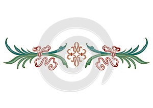 Arabic Floral Seamless Border. Traditional Islamic Design. Mosque decoration element. - Vector