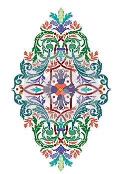 Arabic Floral Seamless Border. Traditional Islamic Design. Mosque decoration element. - Vector