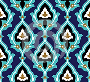 Arabic Floral Seamless Pattern photo