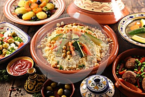 Arabic food assortment