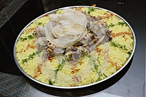 Arabic Food Rice With Lamb photo