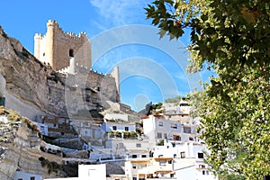 Arabic fortress in Alcala del Jucar, Spain photo
