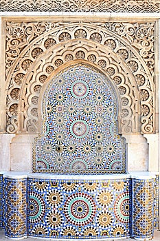 Arabic fountain and mosaic