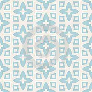 Arabic geometric mosaic printable seamless pattern with abstract Moroccan print in blue and orange colors. Ramadan