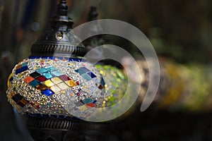 Arabic glass colorful lamp lantern