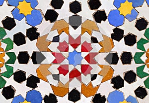 Arabic glazed tiles photo