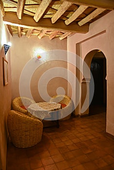 Arabic house riad interior sitting area