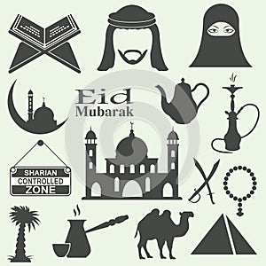 Arabic icons set