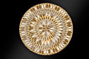Arabic And Indian Round Gold Hand Beaded And Handmade Placemats