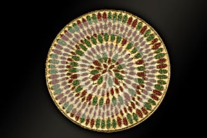 Arabic and Indian round Gold Hand Beaded and Handmade Placemats