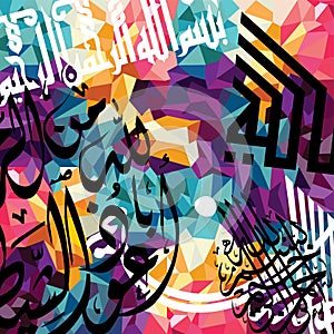 arabic islam calligraphy almighty god allah most gracious theme muslim faith